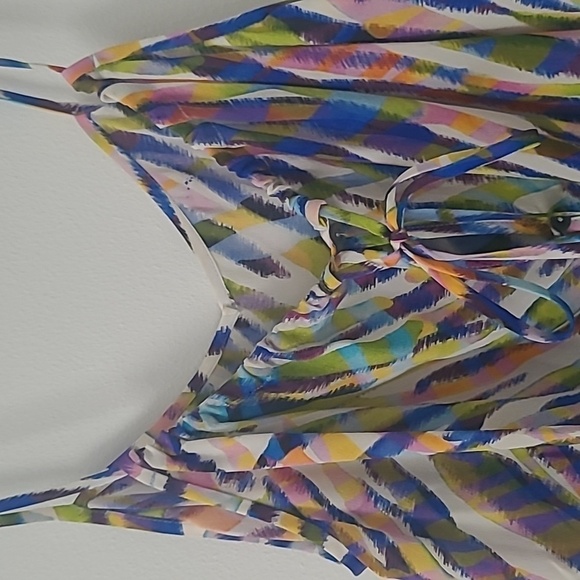 Tina Turk Adrienne Multicolor Silk Top Sleeveless Size Small - Picture 6 of 10